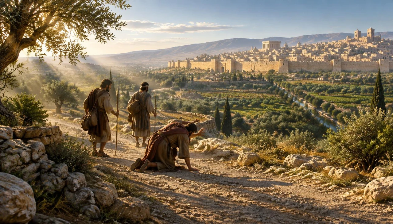 Artistic reconstruction: Approach to Damascus