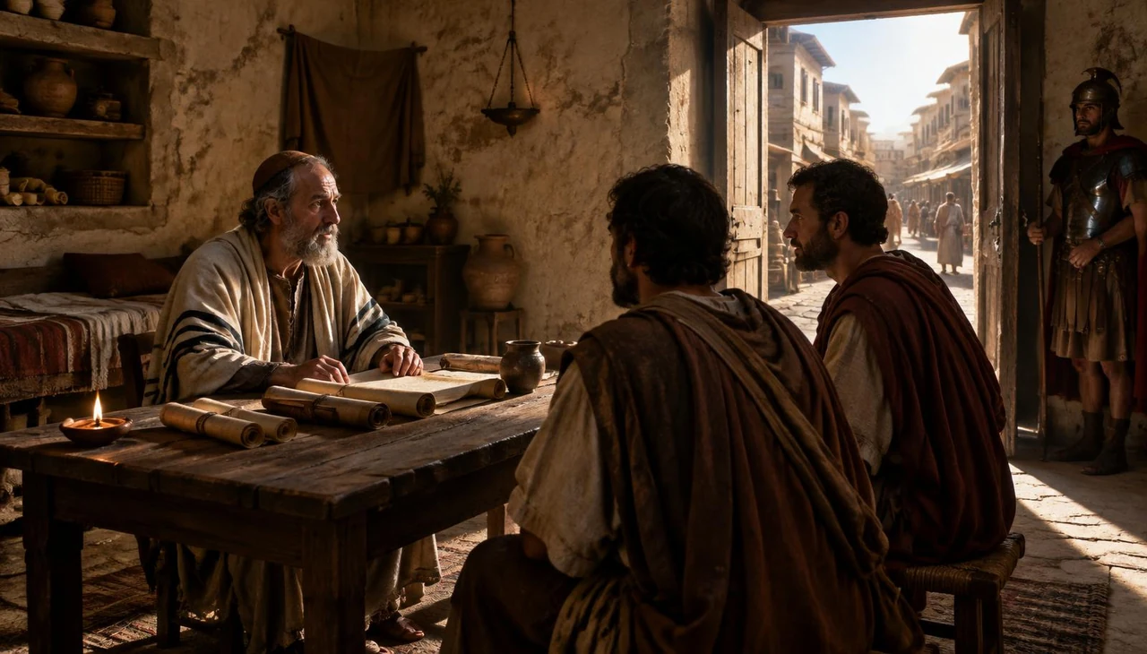 Artistic reconstruction: Rome; rented lodging unknown
